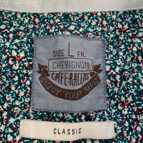 MENS CHEVIGNON SHORT SLEEVED FLORAL BUTTON UP - Picture 3 of 3